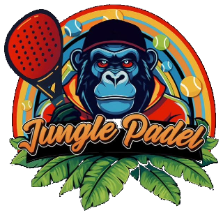 Logo Jungle Padel : gorille à la casquette tenant une raquette de padel